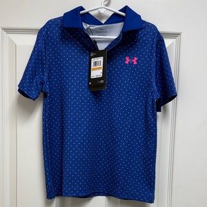 Under Armour Kids Easter Polo with Pink Dots